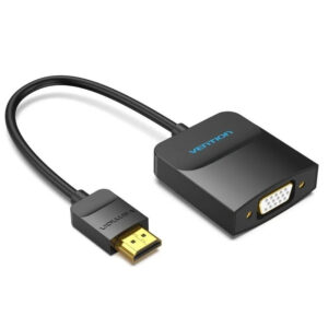 CONVERSOR HDMI A VGA 0.15 M NEGRO VENTION