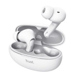 AURICULAR INTRAUDITIVO BLUETOOTH TRUST YAVI 25172 BLANCO ENC BASE DE CARGA USB-C CONTROL TACTIL 23h*