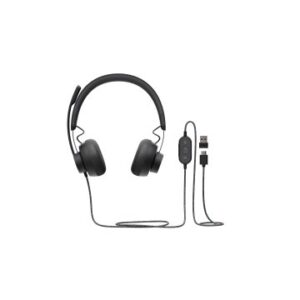 HEADSET LOGITECH ZONE WIRED TEAMS USB-A USB-C GRAPHITE P/N:981-000870