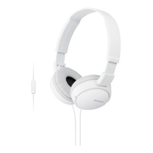 HEADSET SONY MDR-ZX110AP DIADEMA PLEGABLE COLOR BLANCO CONECTOR JACK 3.5mm SENSIBILIDAD 98db