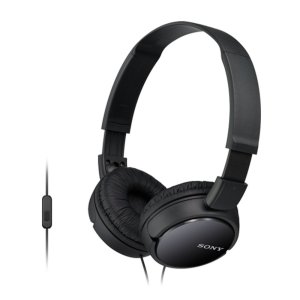 HEADSET SONY MDR-ZX110AP DIADEMA PLEGABLE COLOR NEGRO CONECTOR JACK 3.5mm SENSIBILIDAD 98db