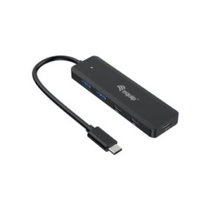 HUB USB-C EQUIP LIFE 128964 4 PUERTOS 2xUSB-A 3.0 2xUSB-C 3.2 COMPATIBLE CON THUNDERBOLT 3/4 1xUSB-C