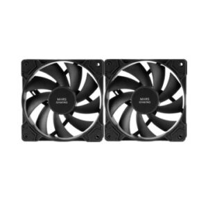 KIT 2xVENTILADOR INTERNO MARS GAMING MF-PWMX2 BLACK RODAMIENTOS DE FLUIDO DINAMICO SISTEMA PWM