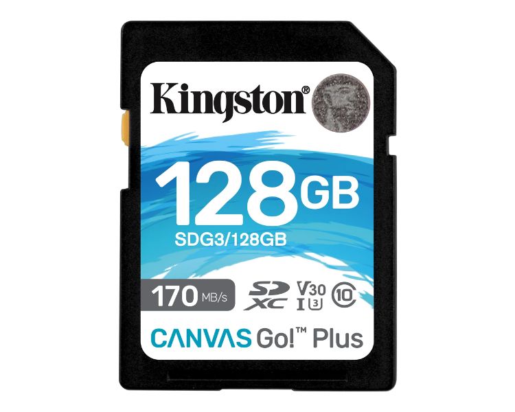 SECURE DIGITAL HC 128 GB CANVAS GO PLUS CLASE10 KINGSTON