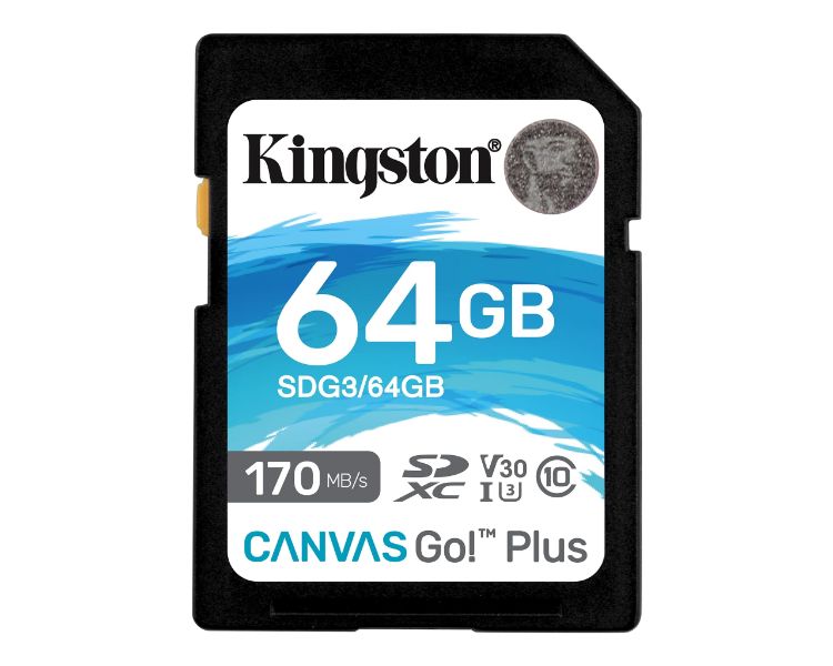 SECURE DIGITAL HC 64 GB CANVAS GO PLUS CLASE10 KINGSTON