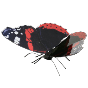 MAQUETA 3D METAL FASCINATIONS MARIPOSA RED ADMIRAL MONTAJE SIN PEGAMENTO NI SOLDADURA MAQUETAS 3D