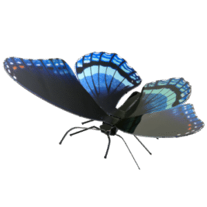 MAQUETA 3D METAL FASCINATIONS MARIPOSA RED-SPOTTED PURPLE MONTAJE SIN PEGAMENTO NI SOLDADURA