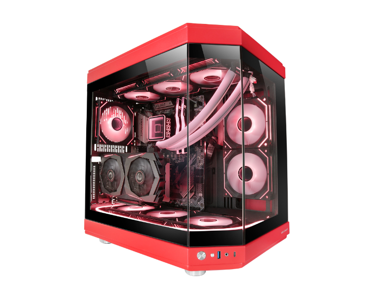 CAJA SEMITORRE ATX MC3T ROJO MARS GAMING