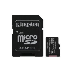 MEMORIA SD MICRO 128GB CLASE 10 KINGSTON + ADAPTADOR CANVAS Select PLUS 100MB/S SDCS2/128GB