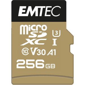 MEMORIA SD MICRO 256GB EMTEC SPEEDIN PRO 95MB/S SD + ADAPTER CLASS 10 UHS1 U3 SD ECMSD256GXC10SP
