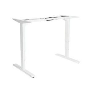 MESA ELECTRICA ERGONOMICA ALTURA REGULABLE MOTOR DUAL SIN TABLERO COLOR ESTRUCTURA BLANCA CONTROL