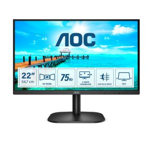 MONITOR 22" HDMI VGA AOC 22B2H/EU VA FHD 75HZ 4MS VESA 100x100 NEGRO