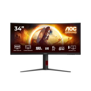 MONITOR 34 AOC CU34V5CW/BK GAMING CURVO WQHD 180HZ HDMI DP NEGRO