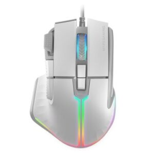 MOUSE MARS GAMING MM-XT WHITE 9B 12800DPI RGB CABLE FEATHER PARACORD