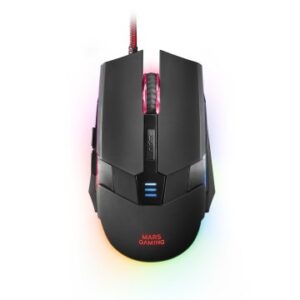 MOUSE MARS GAMING RGB MM116 3200DPI 6 BOTONES GAMING CABLE 2 METROS LED 7 COLORES BONTON ON THE FLY