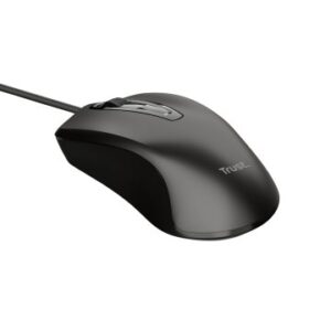 MOUSE TRUST BASICS USB 3 BOTONES Y RUEDA DESPLAZAMIENTO 1200DPI COLOR NEGRO 24657