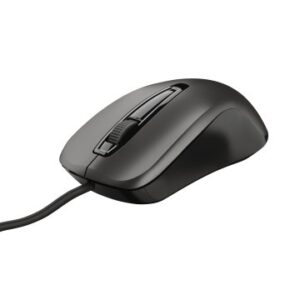 MOUSE TRUST CARVE USB 3 BOTONES Y RUEDA DESPLAZAMIENTO 1200DPI COLOR NEGRO 23733