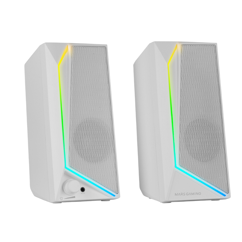 ALTAVOCES GAMING MS72 RGB BLANCO MARS GAMING