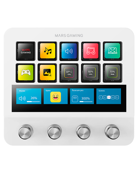 PLATAFORMA DE CONTROL MSD-PRO BLANCO MARS GAMING