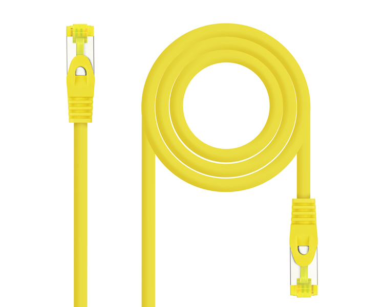 CABLE DE RED LATIGUILLO RJ45 SFTP CAT6A AWG26 1 M AMARILLO NANOCABLE