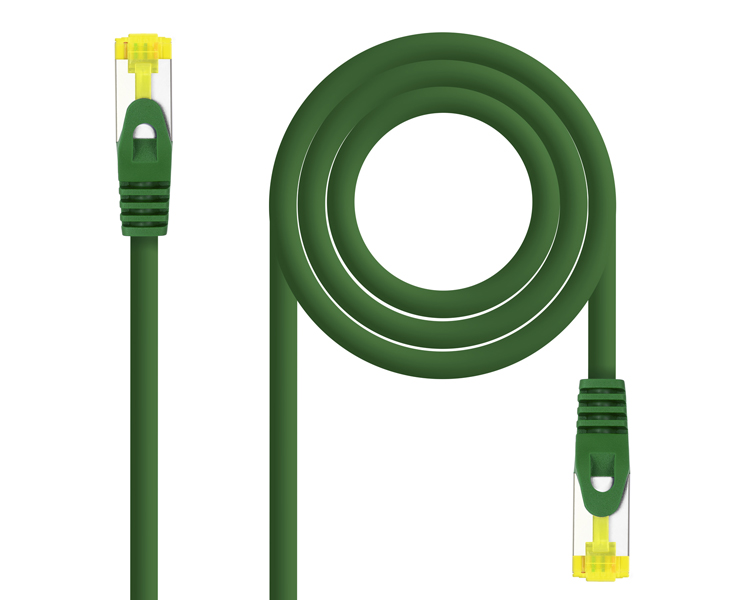 CABLE DE RED LATIGUILLO RJ45 SFTP CAT6A AWG26 2 M VERDE NANOCABLE