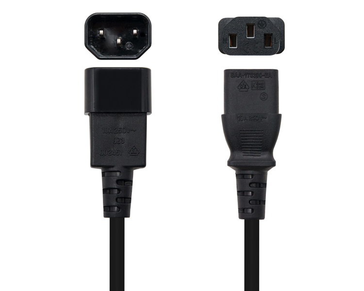 CABLE ALIMENTACION CPU C13/H-C14/M 3M NANOCABLE