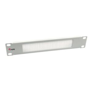 PANEL PASACABLES CON CEPILLO ARMARIO RACK 10" COLOR GRIS CLARO (RAL 7035)