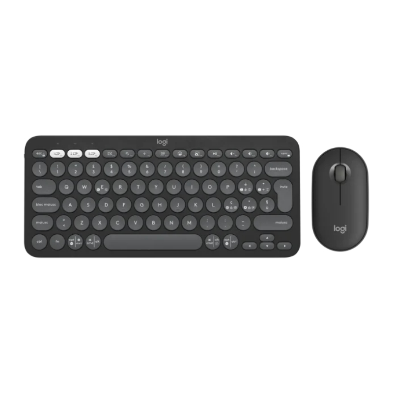 TECLADO + RATON WIRELESS MULTIDISPOSITIVO PEBBLE 2 NEGRO LOGITECH