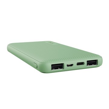 POWERBANK UNIVERSAL TRUST URBAN PRIMO ECO 10000 ULTRAFINA 25029 VERDE 10000MAH - 2 X USB-A - 1 USB-C