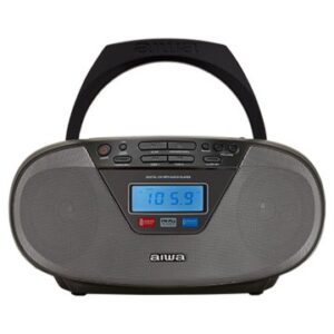 RADIO CD BLUETOOTH PORTABLE AIWA BOOMBOX BBTU-400BK NEGRO 6W RMS BT MP3 USB Y JACK 3.5mm