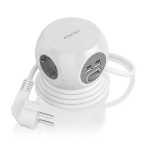 REGLETA 3 SALIDAS AISENS SOBREMESA 2xUSB-C 2xUSB-A 1.4M BLANCO ASPS-2A2C04-W