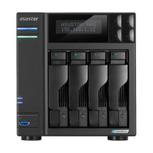 SERVIDOR NAS ASUSTOR LOCKERSTOR AS6704T 4 BAHIAS 3.5" 4 x M.2 NVMe Celeron N5105 QUAD JASPER LAKE 2.