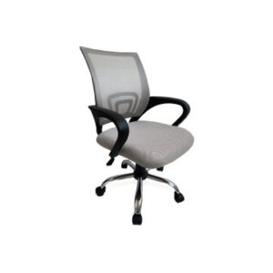 SILLA DE OFICINA EQUIP DE MALLA COLOR GRIS CLARO RECUBRIMIENTO PU DE ALTA CALIDAD DISEÑO ERGONOMICO
