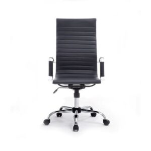 SILLA DE OFICINA EQUIP RESPALDO ALTO COLOR NEGRO RECUBRIMIENTO PU DE ALTA CALIDAD ERGONOMICA