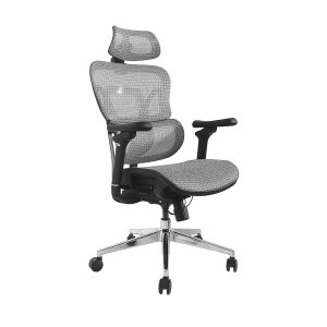 SILLA DE OFICINA ERGONOMICA EQUIP 651050 PREMIUM COLOR GRIS TAPICERIA MALLA 5 POSICIONES