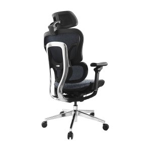 SILLA DE OFICINA ERGONOMICA EQUIP 651052 PREMIUM COLOR NEGRO AZULADO TAPICERIA MALLA 5 POSICIONES