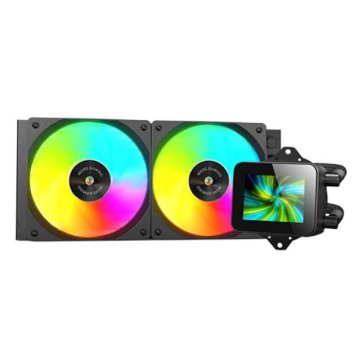 SISTEMA DE REFRIGERACION LIQUIDA MARS GAMING MLVISION240 NEGRO 2x120mm ARGB TPD 500W PANTALLA LCD