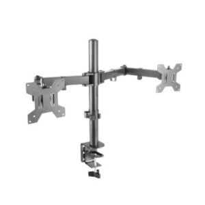 SOPORTE DE MESA MARS GAMING MARM2 PARA 2 PANTALAS DE 13" A 27" MAX 8KG 75x75 Y 100x100 COLOR NEGRO