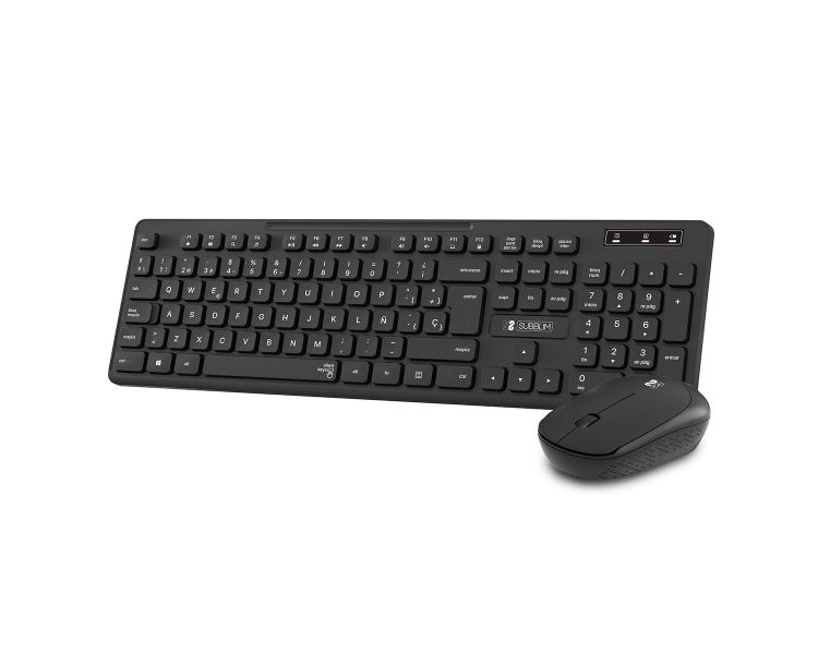 TECLADO + RATON BUSINESS SLIM SILENCIOSO WIRELESS NEGRO SUBBLIM