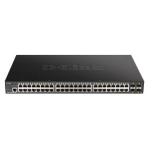 SWITCH SEMIGESTIONABLE D-LINK DGS-1250-52XMP/E 48P GIGA POE (370W) + 4P 10G SFP+ CAPACIDAD DE SWITCH