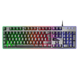 TECLADO EN PORTUGUES HIBRIDO H-MECANICO MARS GAMING MK220PT BLACK SWITCH H-MECHANICAL RETROILUMINADO