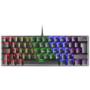 TECLADO MECANICO ULTRA COMPACTO MARS GAMING MK60 ITALIANO BLACK SWITCH AZUL PR100Hz ANTI-GHOSTING