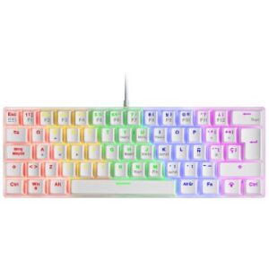 TECLADO MECANICO ULTRA COMPACTO MARS GAMING MK60BR ITALIANO WHITE SWITCH MARRON PR DE 100Hz
