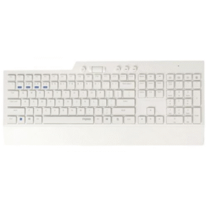 TECLADO Y MOUSE RAPOO WIRELESS BLUETOOTH 8200T PORTUGUES 2.4GHz BT 3.0 4.0 TECLAS MULTIMEDIA BLANCO