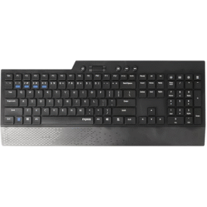 TECLADO RAPOO WIRELESS Y BLUETOOTH 8200T PORTUGUES 2.4GHz BT 3.0 4.0 TECLAS MULTIMEDIA COLOR NEGRO
