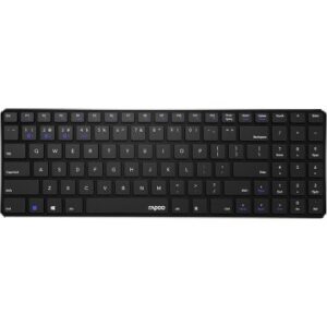 TECLADO RAPOO WIRELESS Y BLUETOOTH E9100M PORTUGUES 2.4GHz BT 3.0 4.0 DISEÑO ULTRAFINO NEGRO
