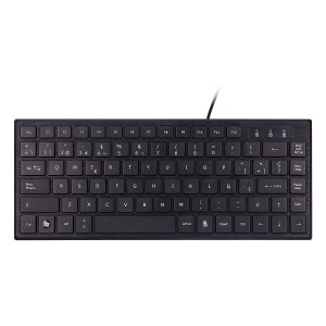 TECLADO UNYKAch COMPACTO ULTRA PLANO KB 302 MINI USB 83 TECLAS COLOR NEGRO