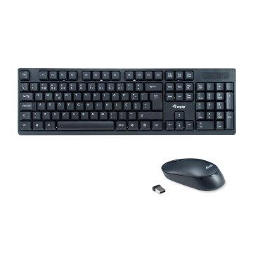 TECLADO Y MOUSE EQUIP LIFE WIRELESS COMBO 2.4GHZ COLOR NEGRO PORTUGUES 245222