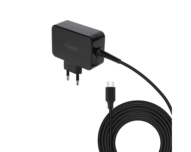 CARGADOR AUTOMATICO PORTATIL GAN USB-C PD 65W NEGRO TOOQ