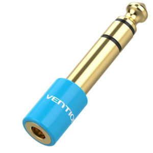 ADAPTADOR AUDIO JACK 6.5/M JACK 3.5/H AZUL VENTION